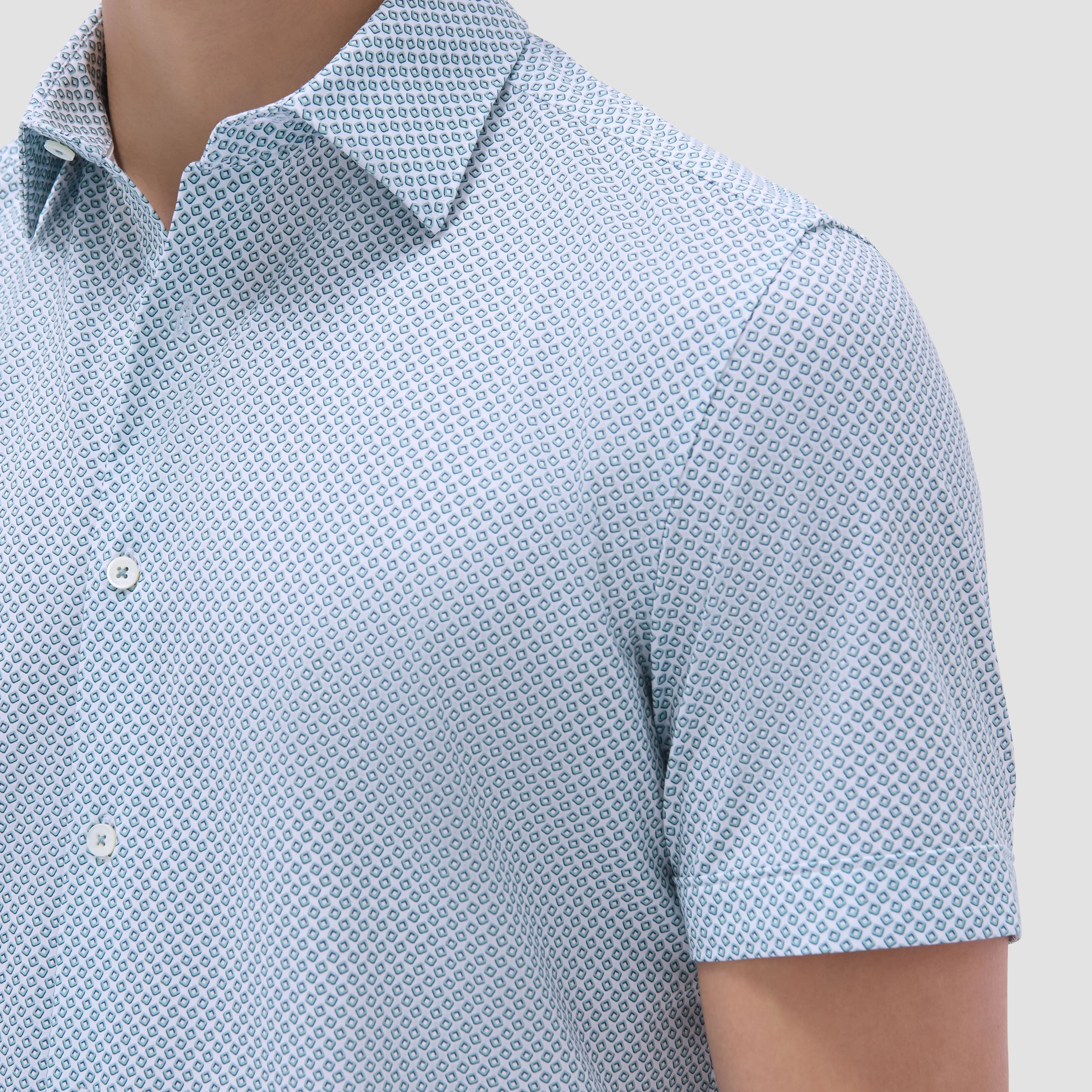 Miles Geometric OoohCotton Short-Sleeve Shirt