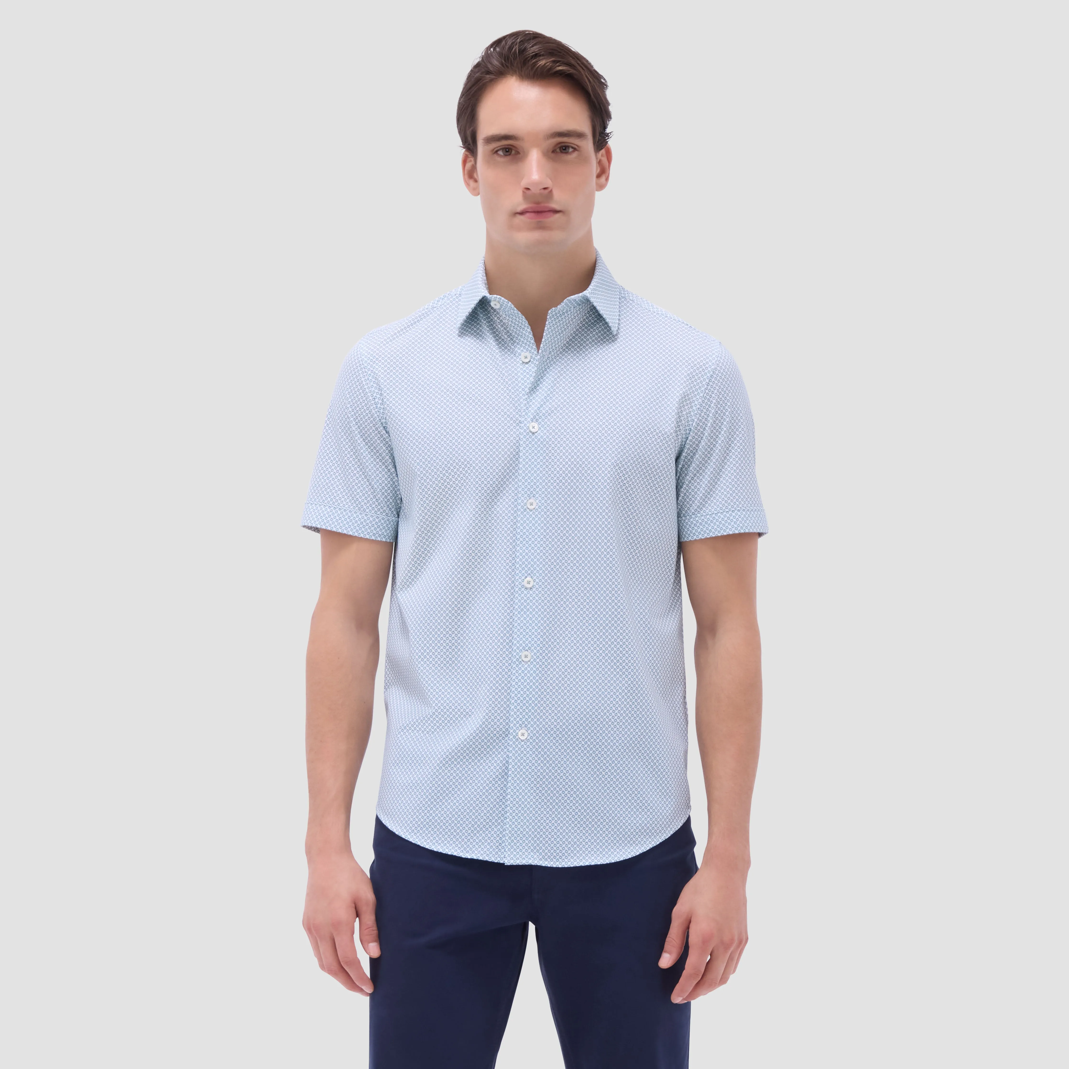 Miles Geometric OoohCotton Short-Sleeve Shirt