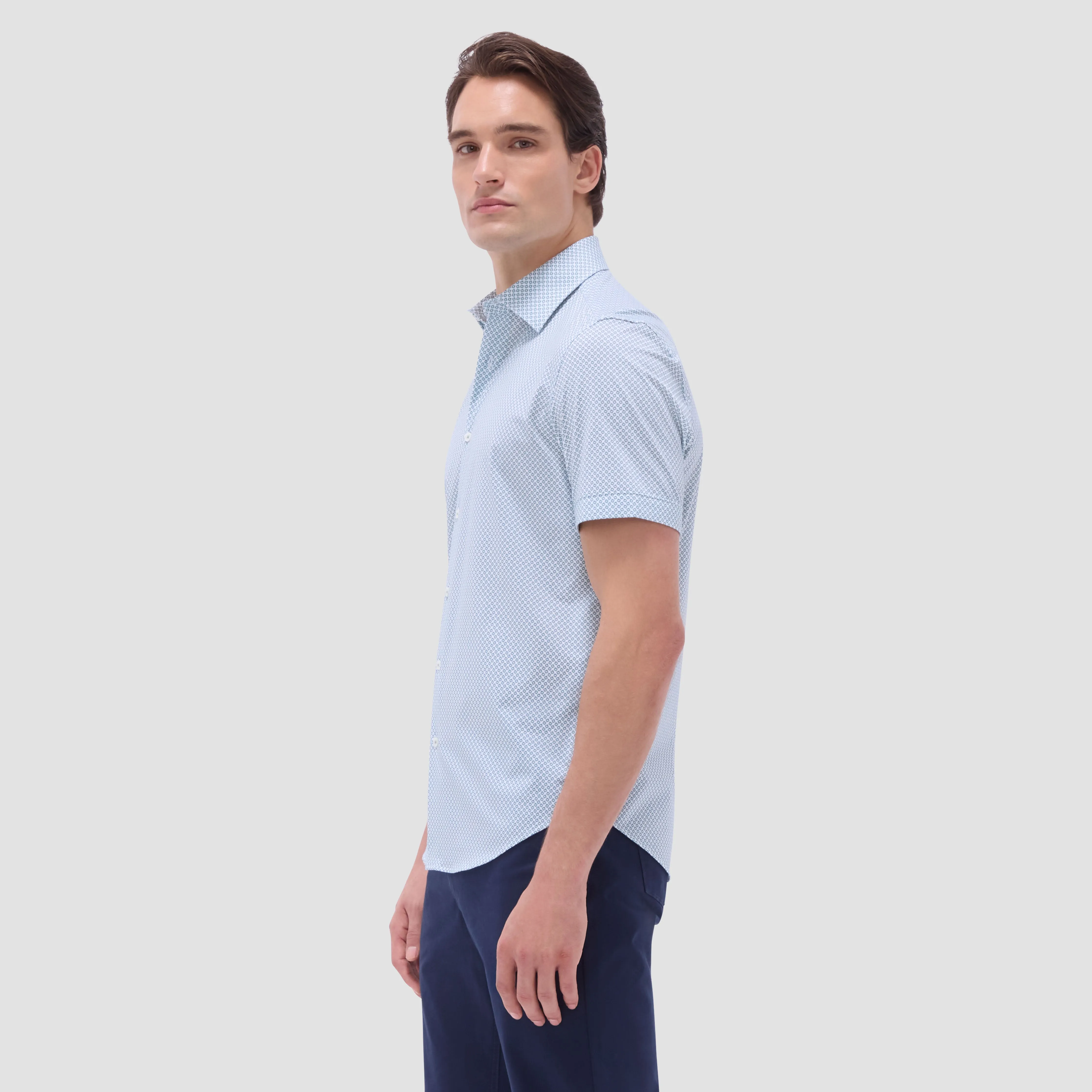 Miles Geometric OoohCotton Short-Sleeve Shirt