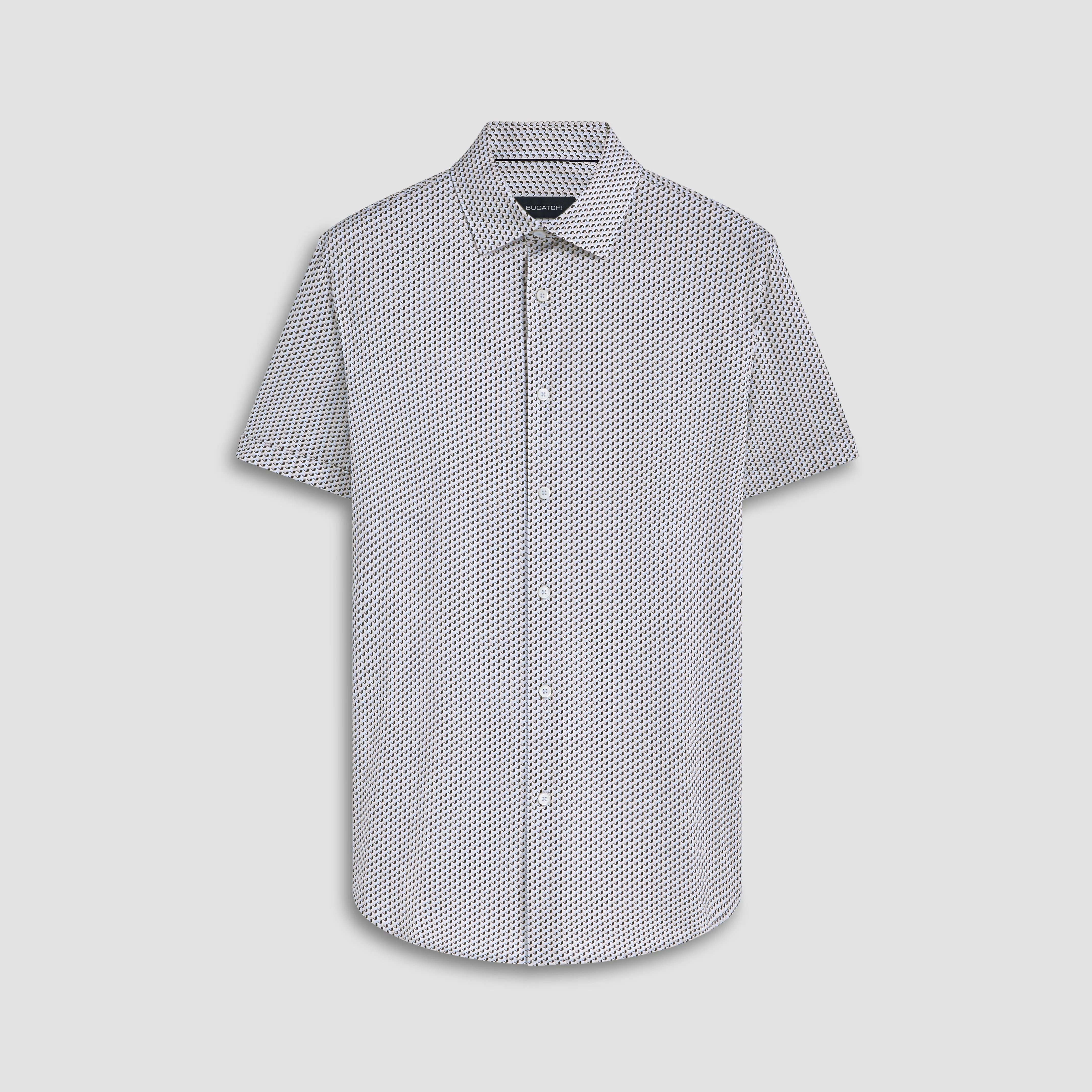 Miles Geometric Print OoohCotton Short Sleeve Shirt