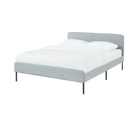 Modern Minimalist Stone Grey Bed frame with Curved Head board