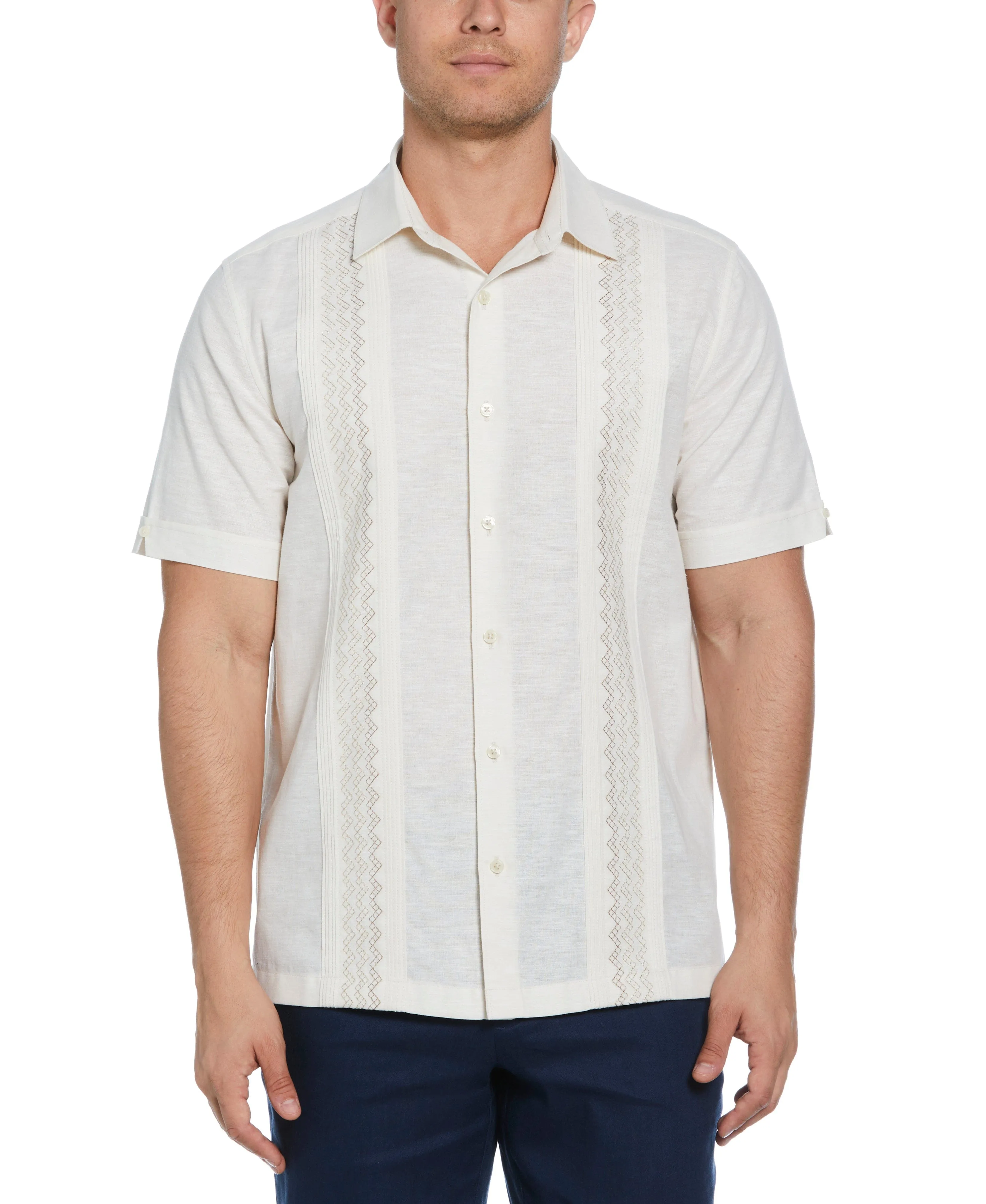 Multi-Tuck Embroidered Shirt