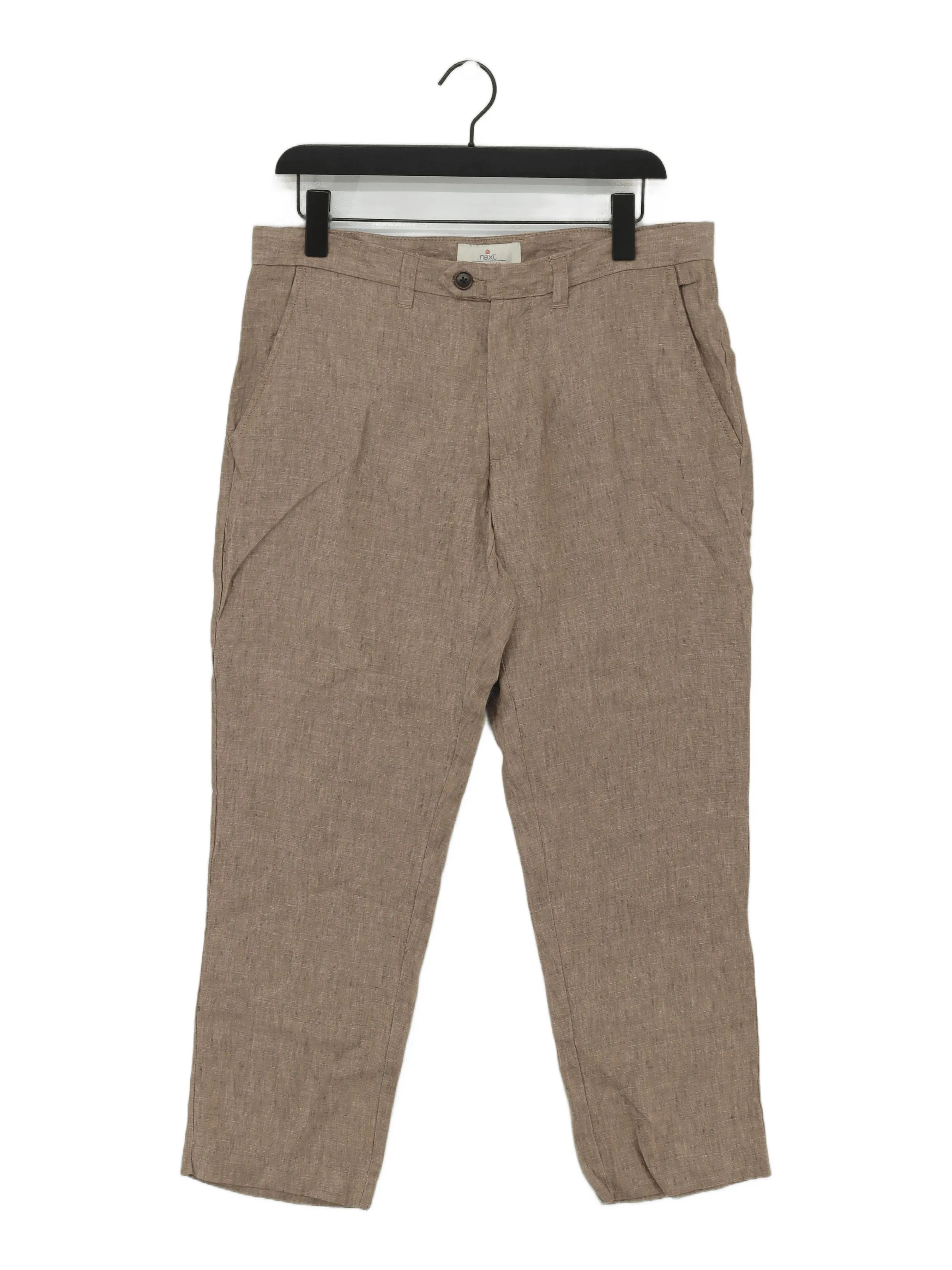 Next Men's Suit Trousers W 34 in Tan 100% Linen