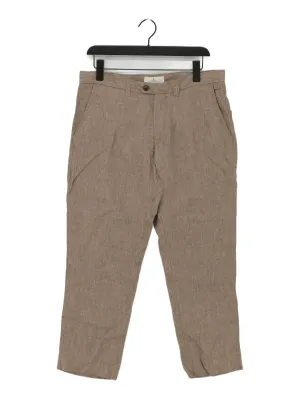 Next Men's Suit Trousers W 34 in Tan 100% Linen