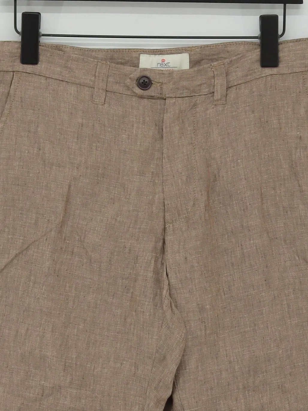 Next Men's Suit Trousers W 34 in Tan 100% Linen