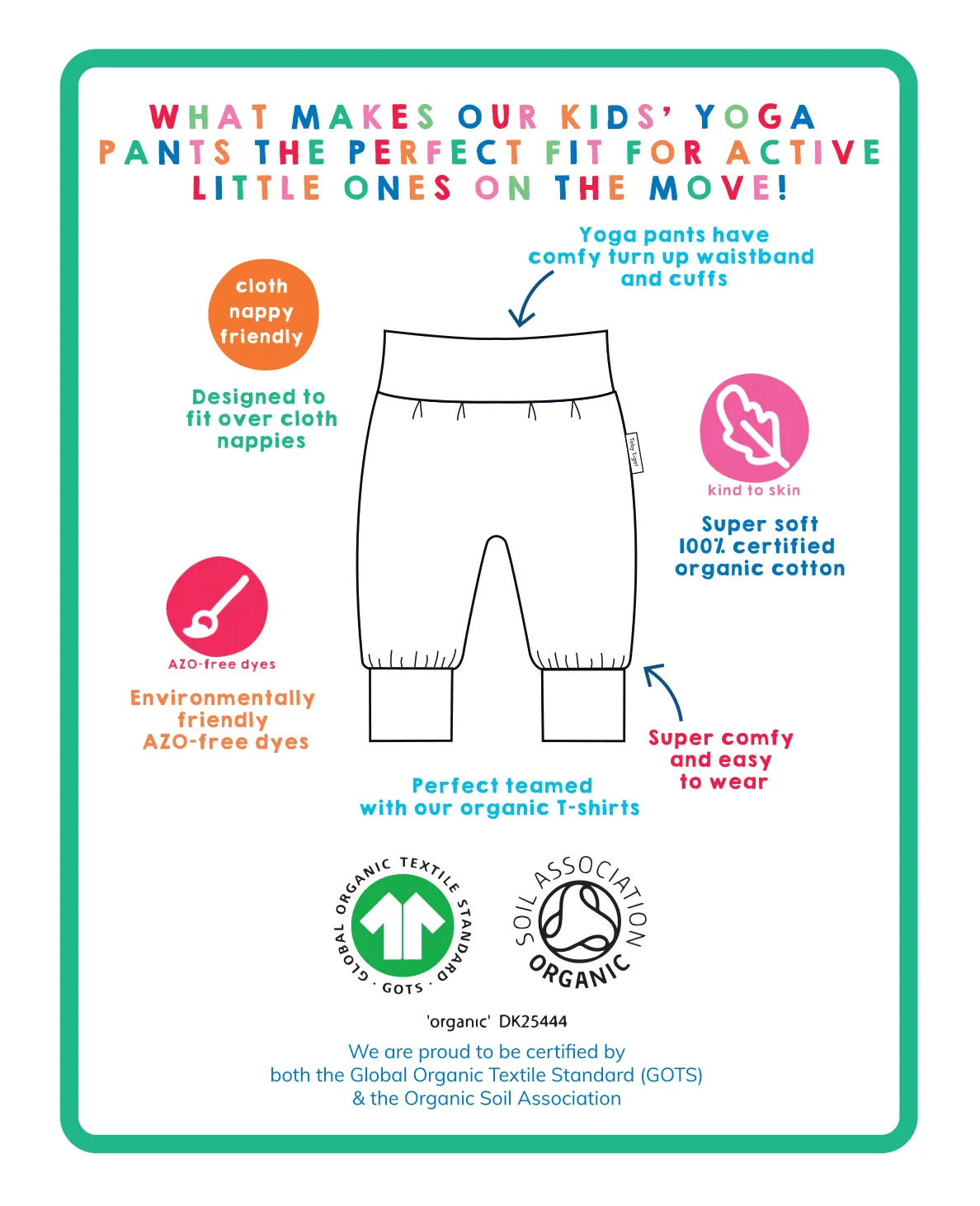 Organic English Garden Print Yoga Pants