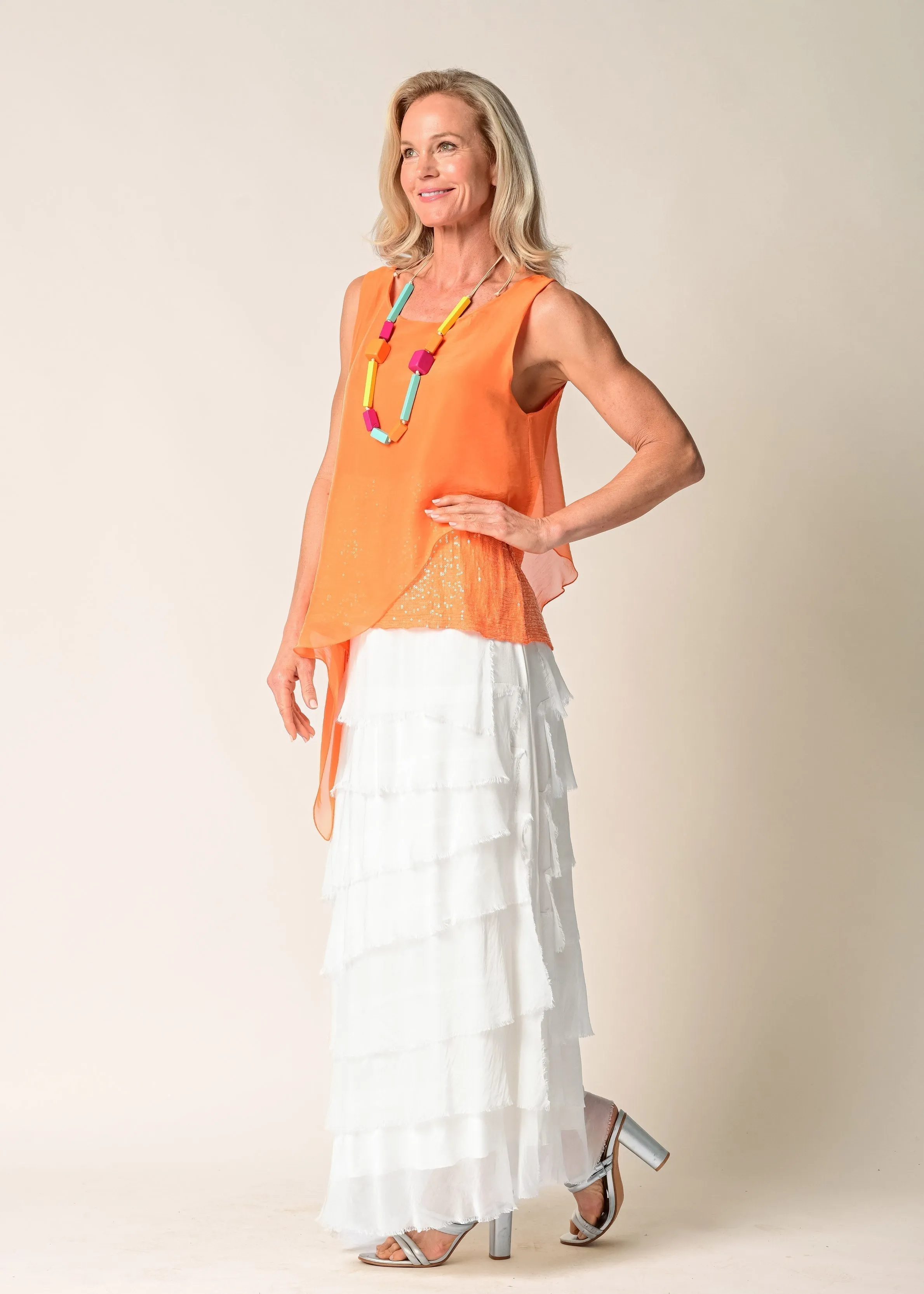 Pascal Top in Sunset Orange
