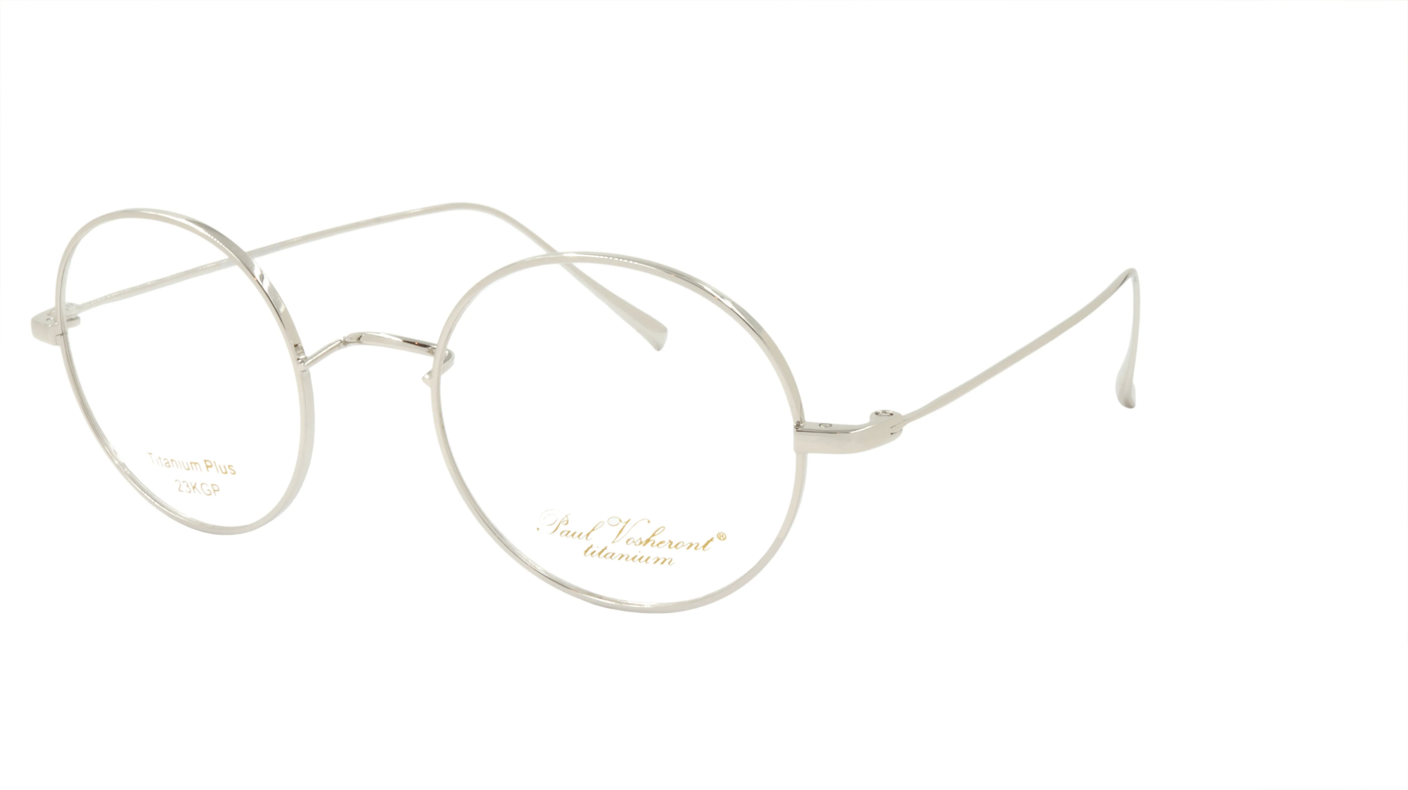 Paul Vosheront Round Silver Metal Optical Frame PV501 C2