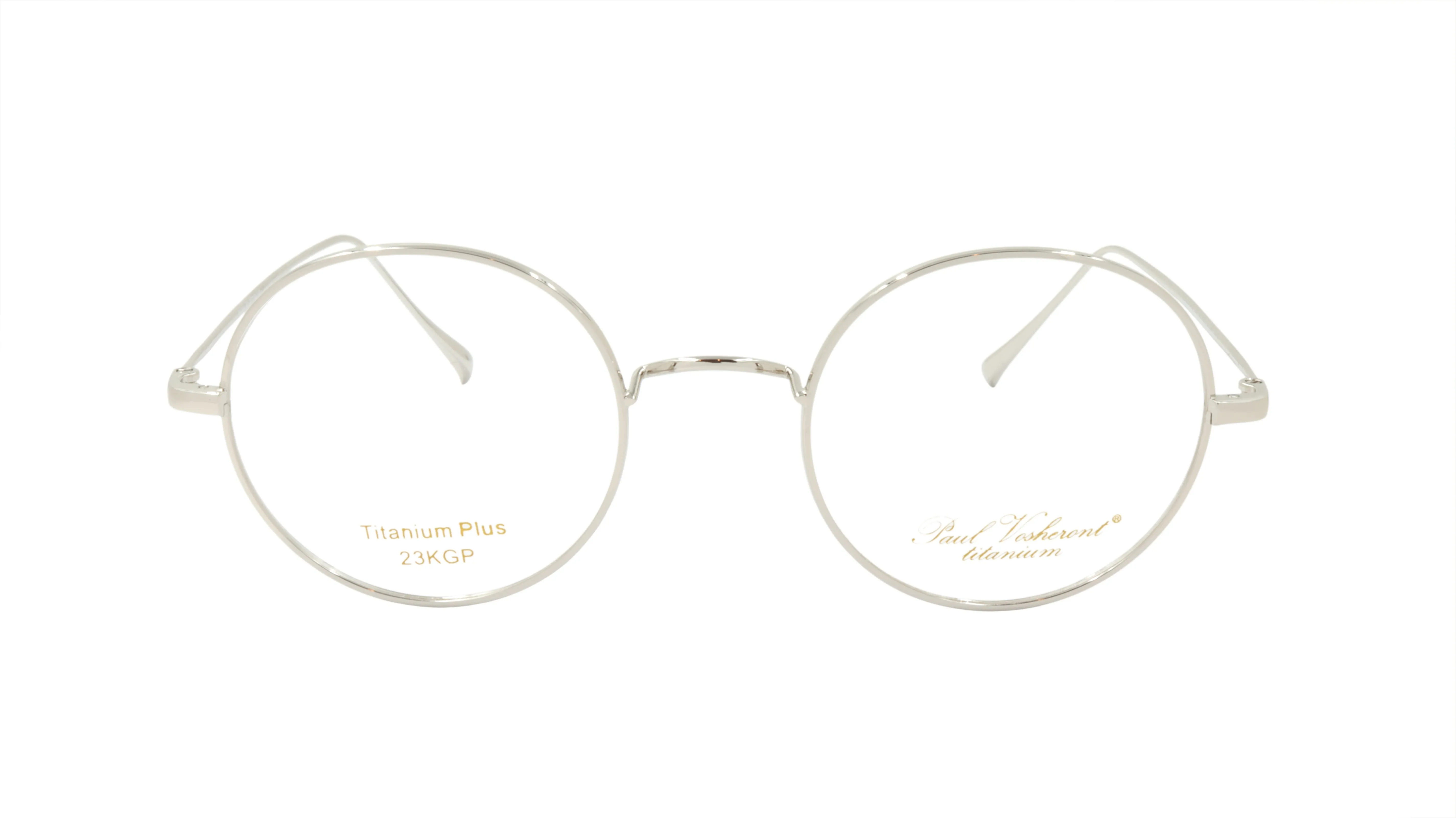Paul Vosheront Round Silver Metal Optical Frame PV501 C2