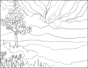 Peace and Solitude 22" x 28" Pattern