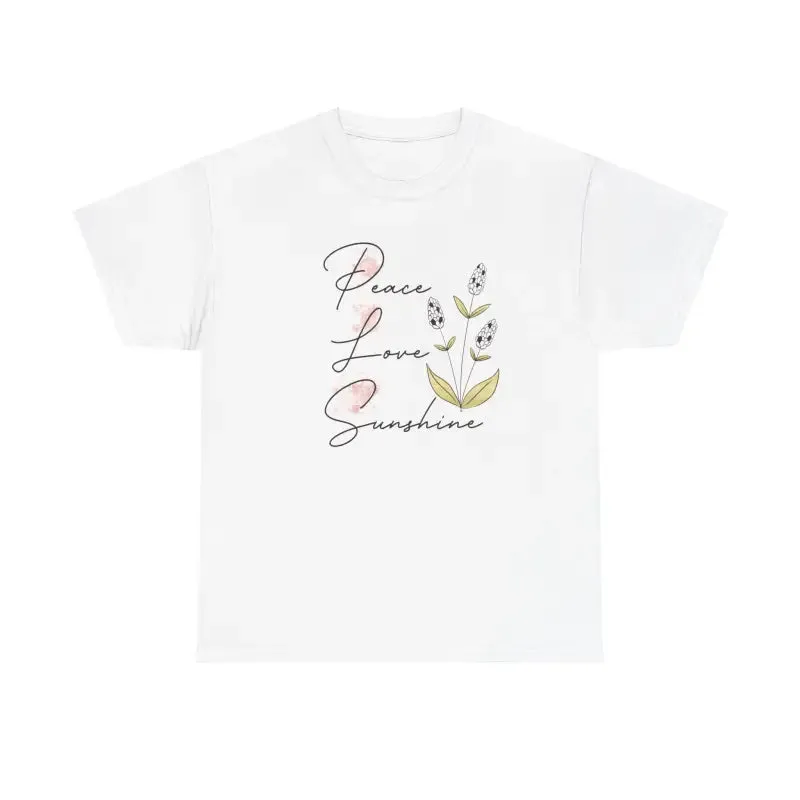 Peace Love Sunshine Tee Radiates Joy and Color