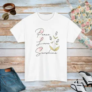 Peace Love Sunshine Tee Radiates Joy and Color