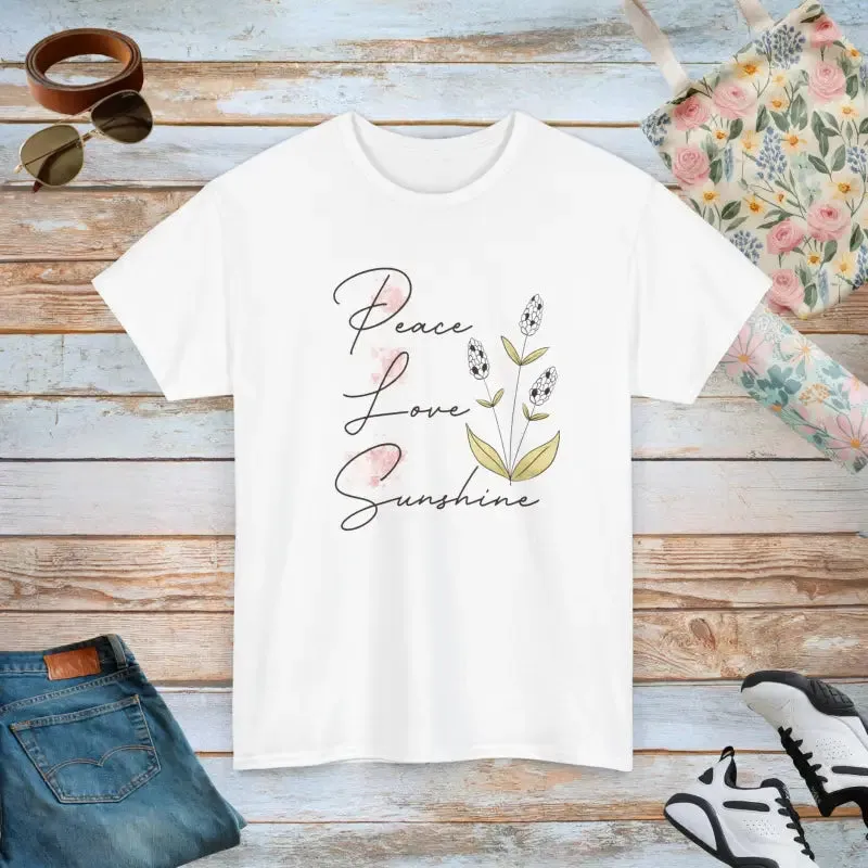 Peace Love Sunshine Tee Radiates Joy and Color