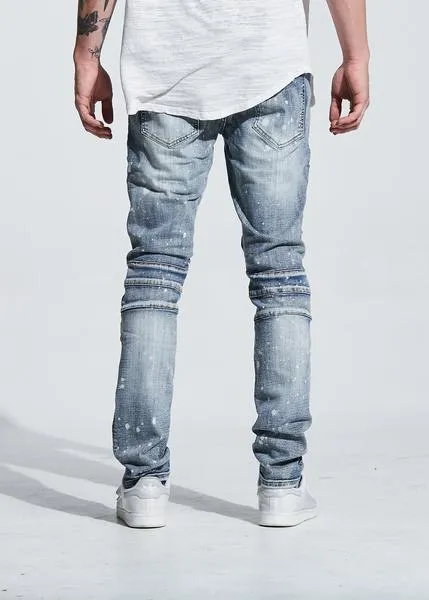 Pete Biker Denim (Blue Bleach)