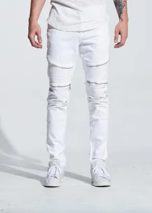 Pete Biker Denim (White)