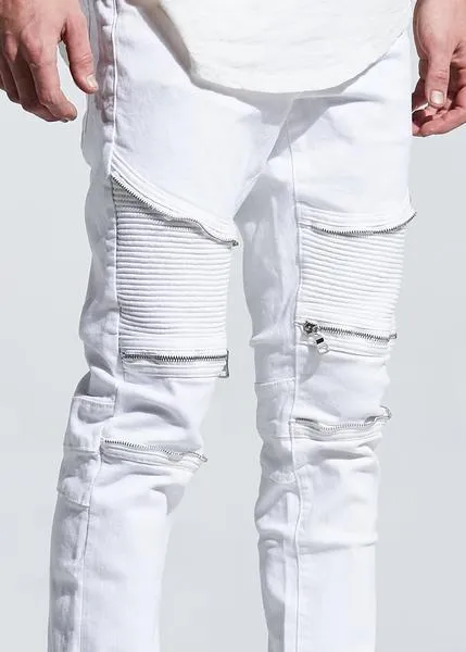 Pete Biker Denim (White)