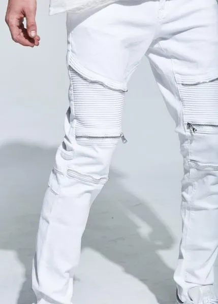 Pete Biker Denim (White)