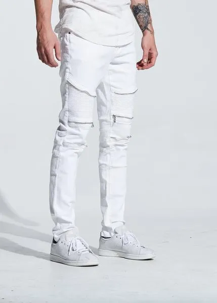 Pete Biker Denim (White)