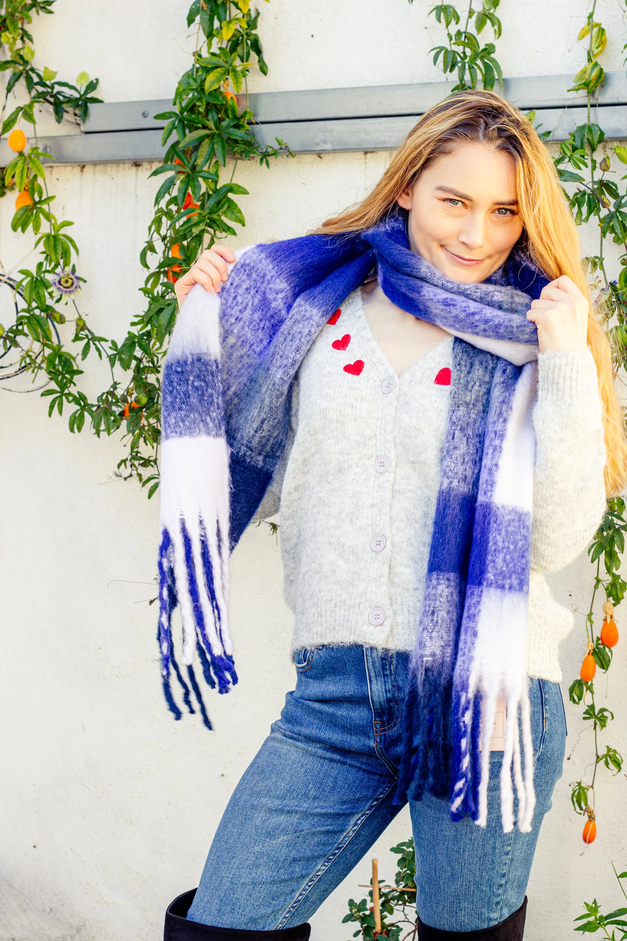 Plaid Warm Wrap Scarf