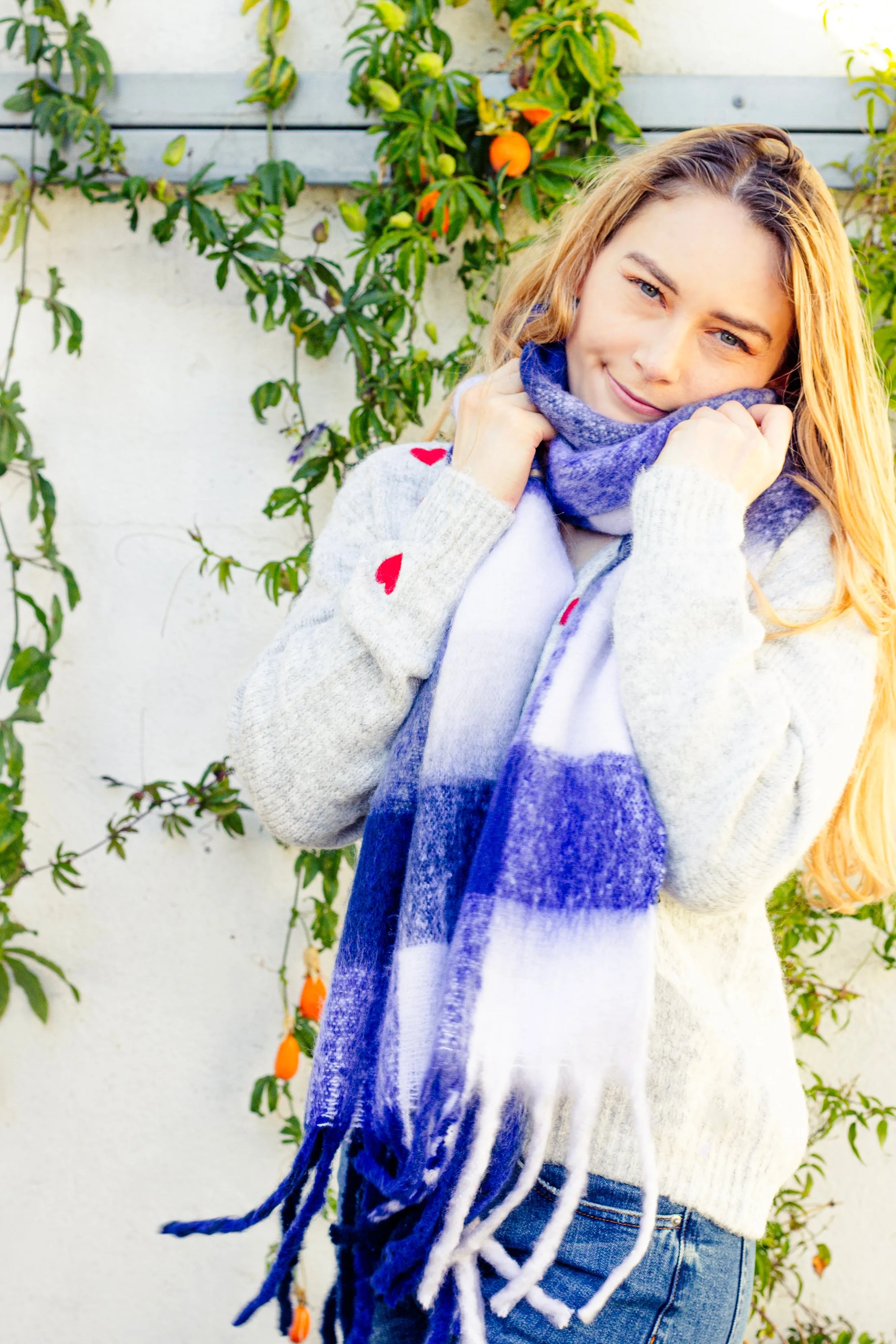 Plaid Warm Wrap Scarf