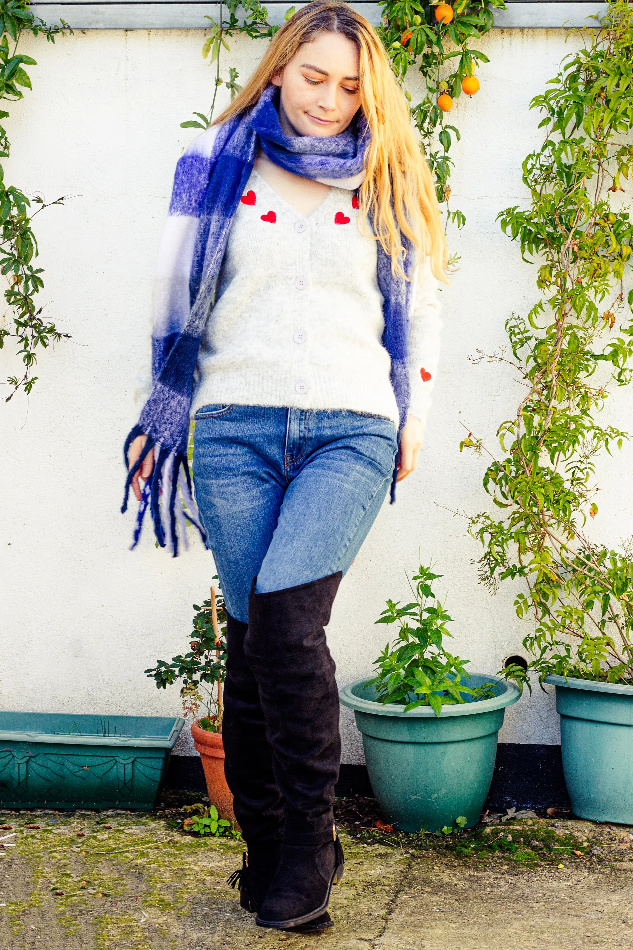 Plaid Warm Wrap Scarf
