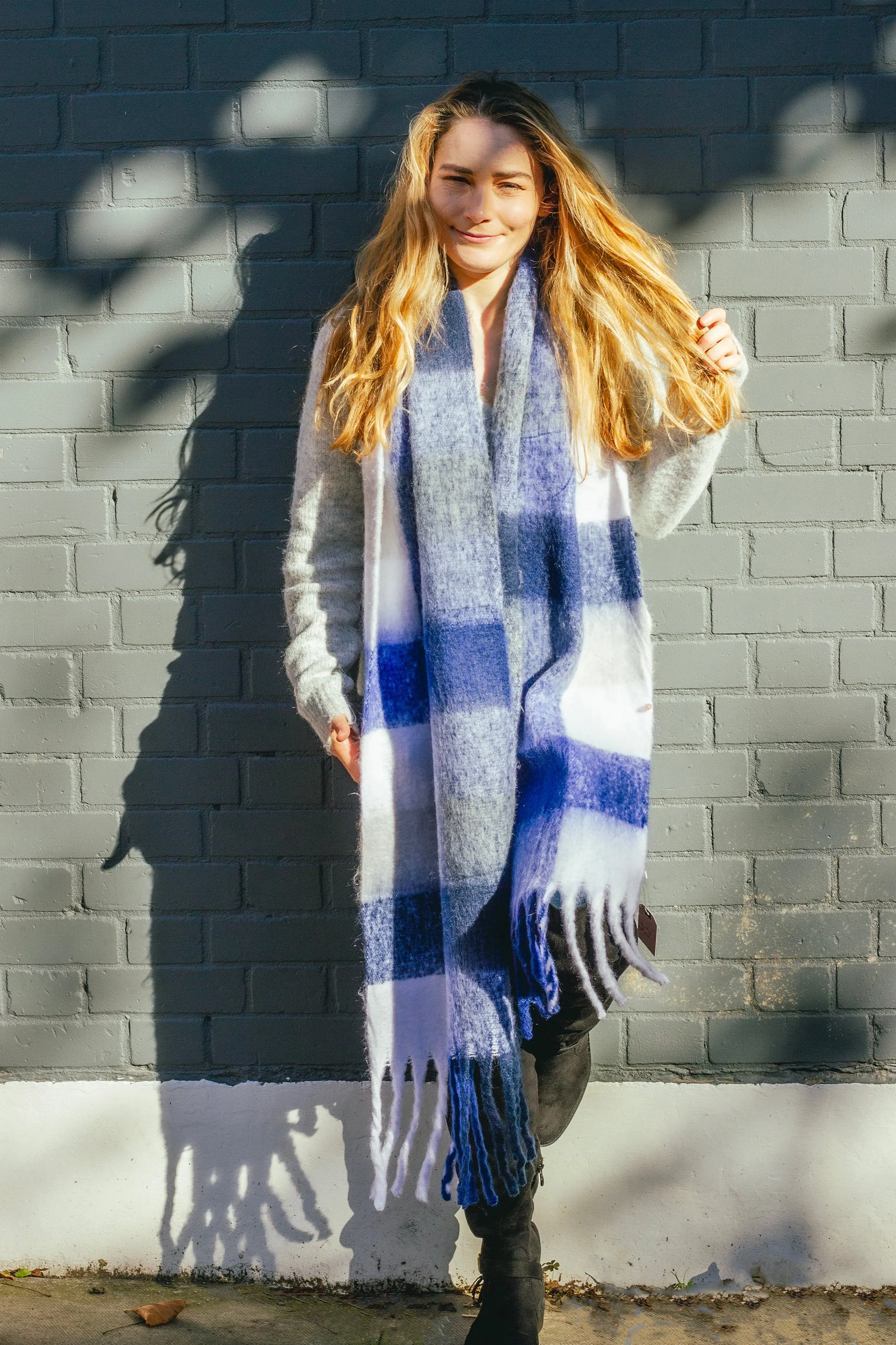 Plaid Warm Wrap Scarf