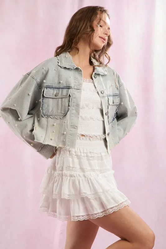 PLC104 - SCALLOP DENIM JACKET