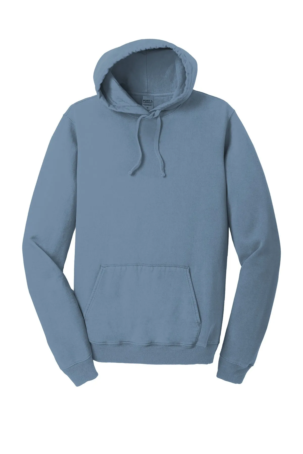 Port & Company Beach Wash Garment-Dyed Pullover Hooded Sweatshirt. PC098H Denim Blue
