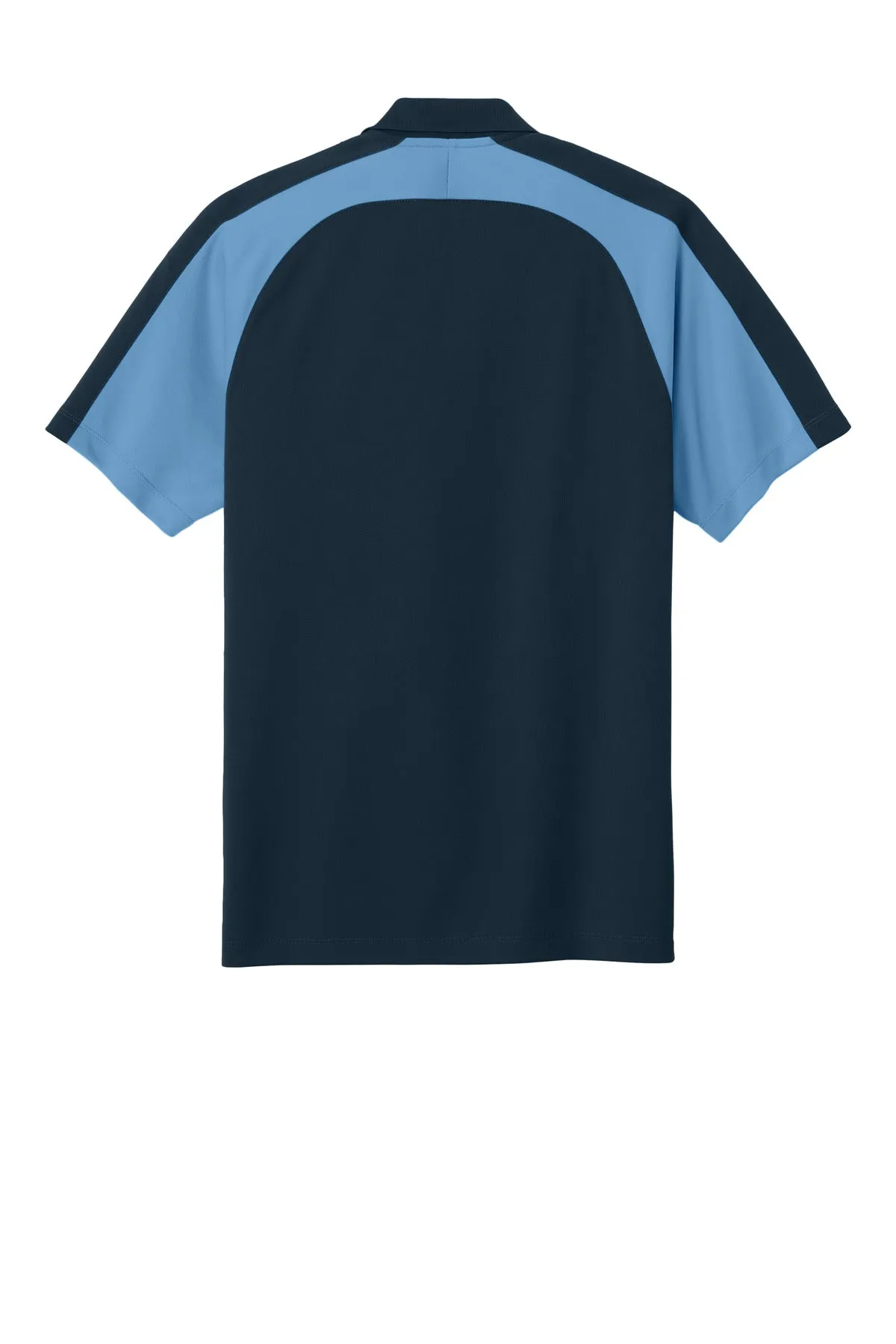 Port Authority Wearever Performance Pique Colorblock Polo K247 River Blue Navy/ Carolina Blue