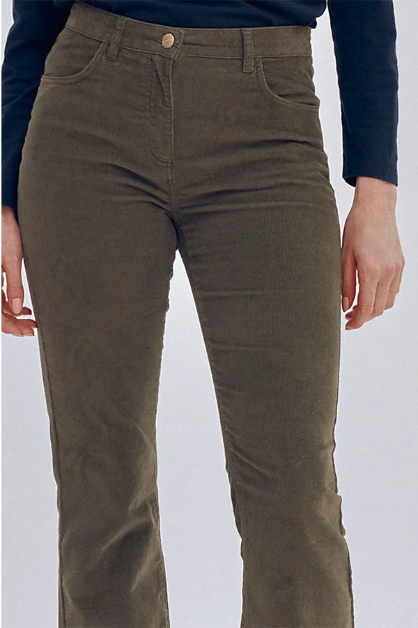 POUNON FLARED CORDUROY TROUSERS