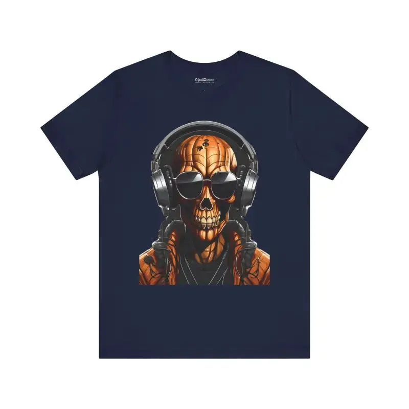 Pumpkin Skull Tee for Unisex Spooky Vibes