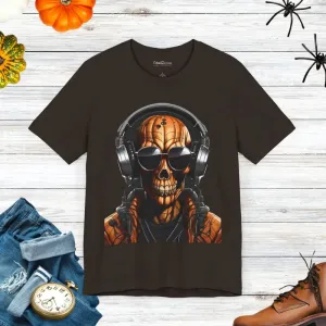 Pumpkin Skull Tee for Unisex Spooky Vibes