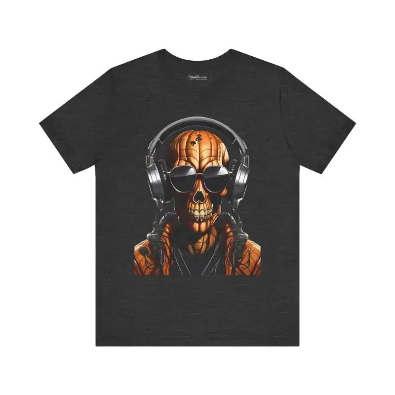 Pumpkin Skull Tee for Unisex Spooky Vibes
