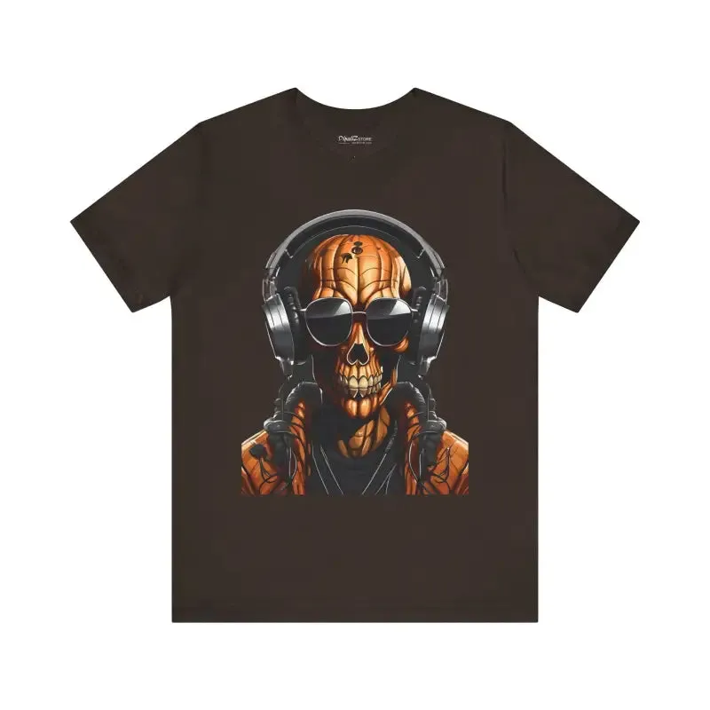 Pumpkin Skull Tee for Unisex Spooky Vibes