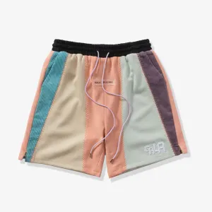 "Slicer" Panel Shorts (coral/mint)
