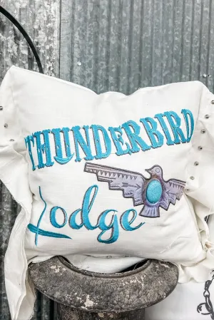 "Thunderbird Lodge" Linen Pillow - 18" x 18"