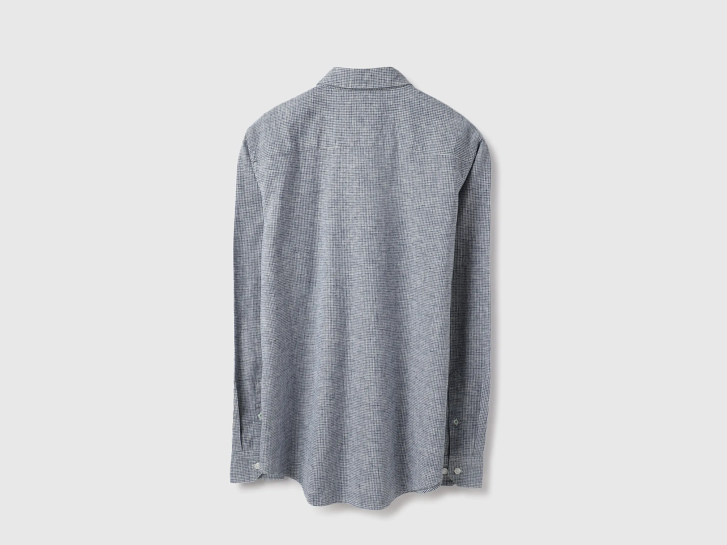 Regular Fit Spread Collar Micro Checkered Shirt