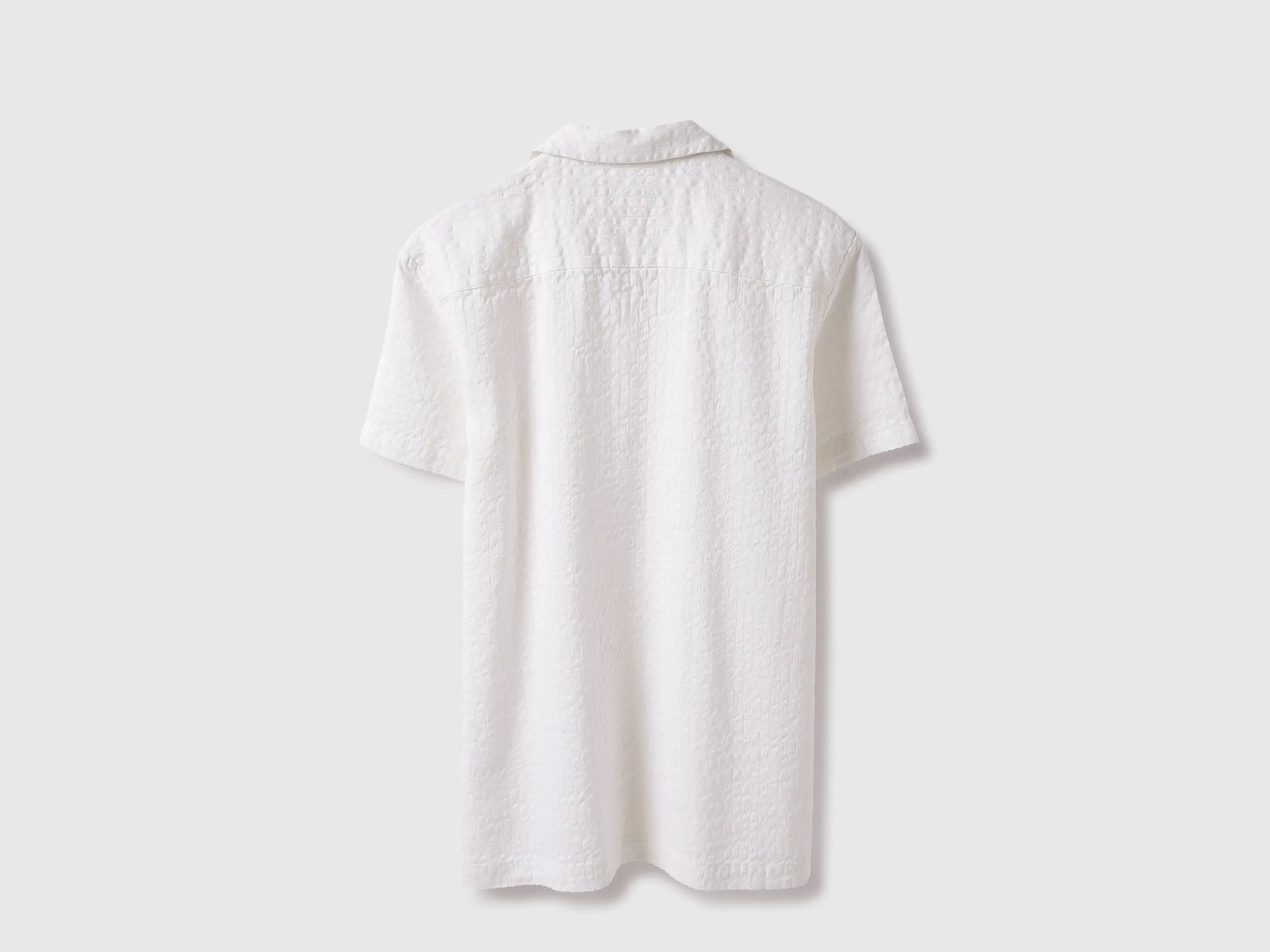 Relaxed Fit Resort Collar Sucker Stripe Shirt