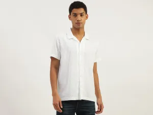 Relaxed Fit Resort Collar Sucker Stripe Shirt