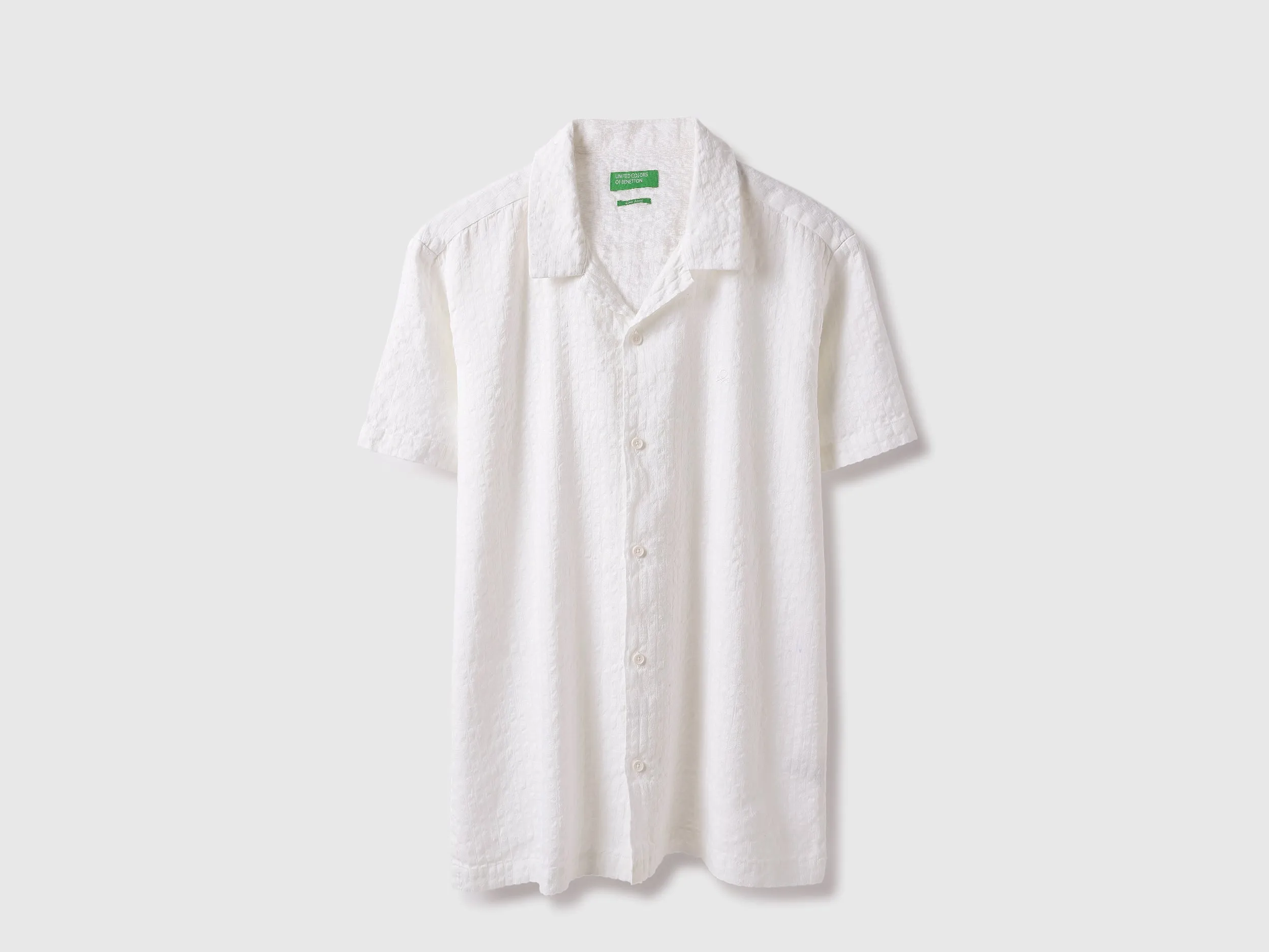 Relaxed Fit Resort Collar Sucker Stripe Shirt