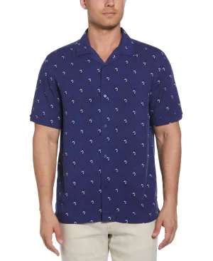 Geometric Print Men's Wool Blend Shorts