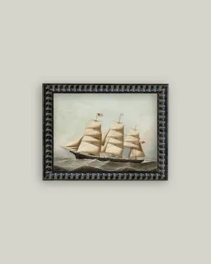 Sailing Ship Framed Antique Art
