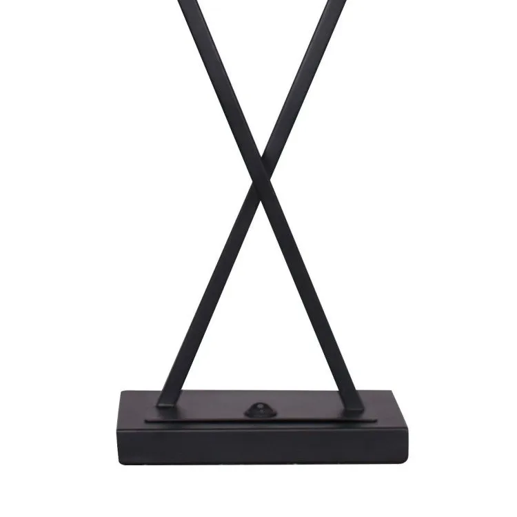 SARANTINO METAL TABLE LAMP WITH X STAND