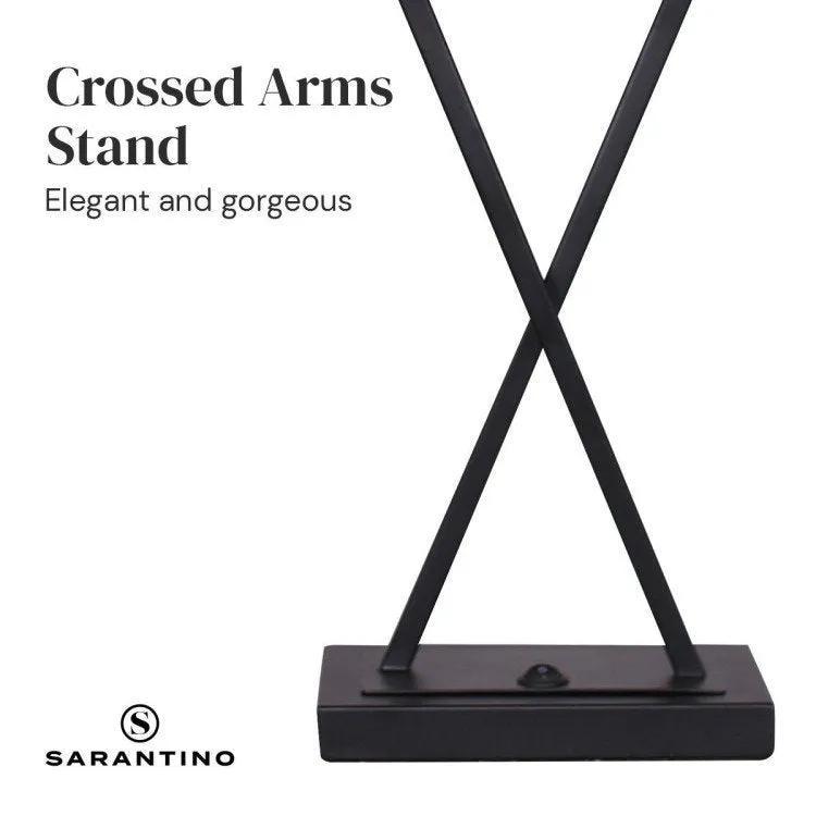 SARANTINO METAL TABLE LAMP WITH X STAND