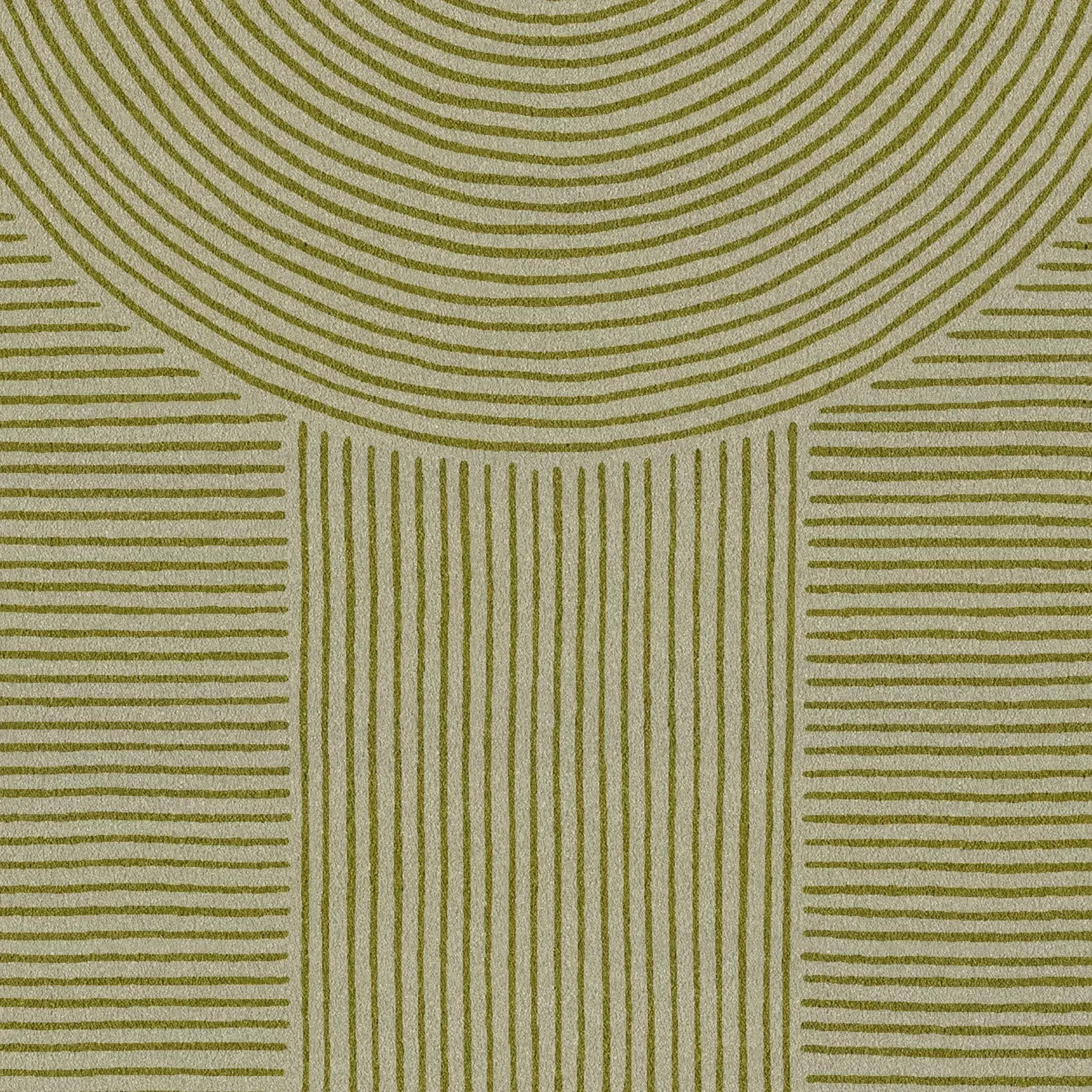 Scallop Arch Geometric Hand Tufted Wool Rug