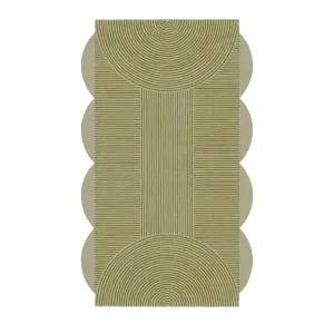 Scallop Arch Geometric Hand Tufted Wool Rug