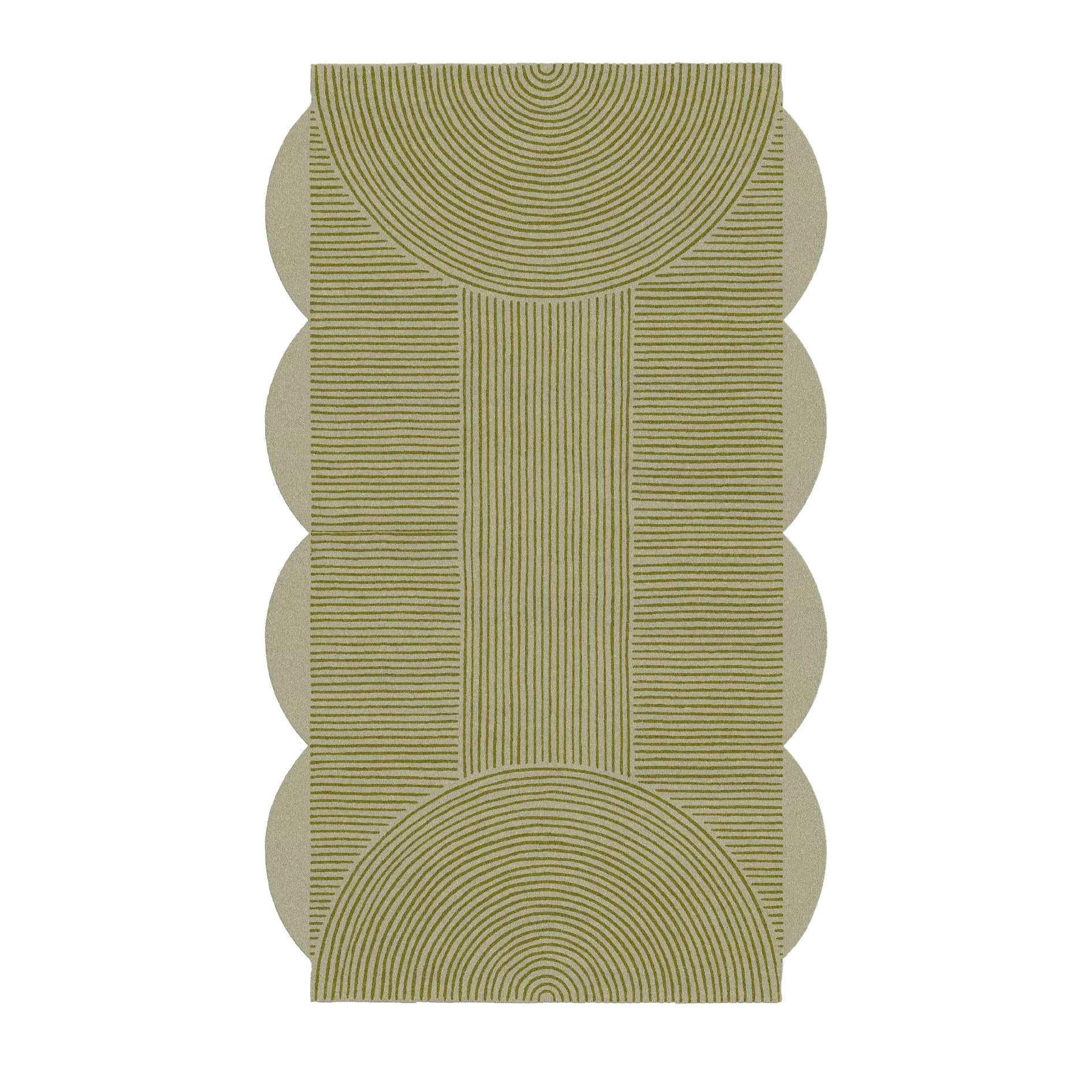 Scallop Arch Geometric Hand Tufted Wool Rug