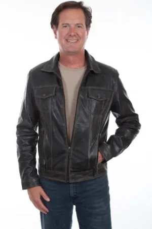 Scully Mens Black Leather Jacket