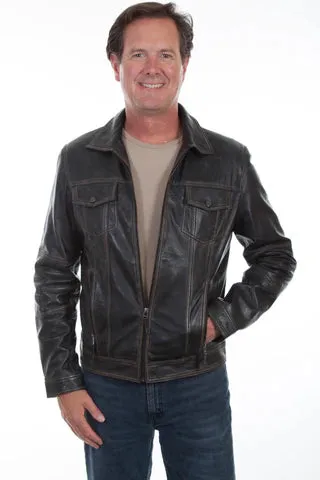 Scully Mens Black Leather Jacket