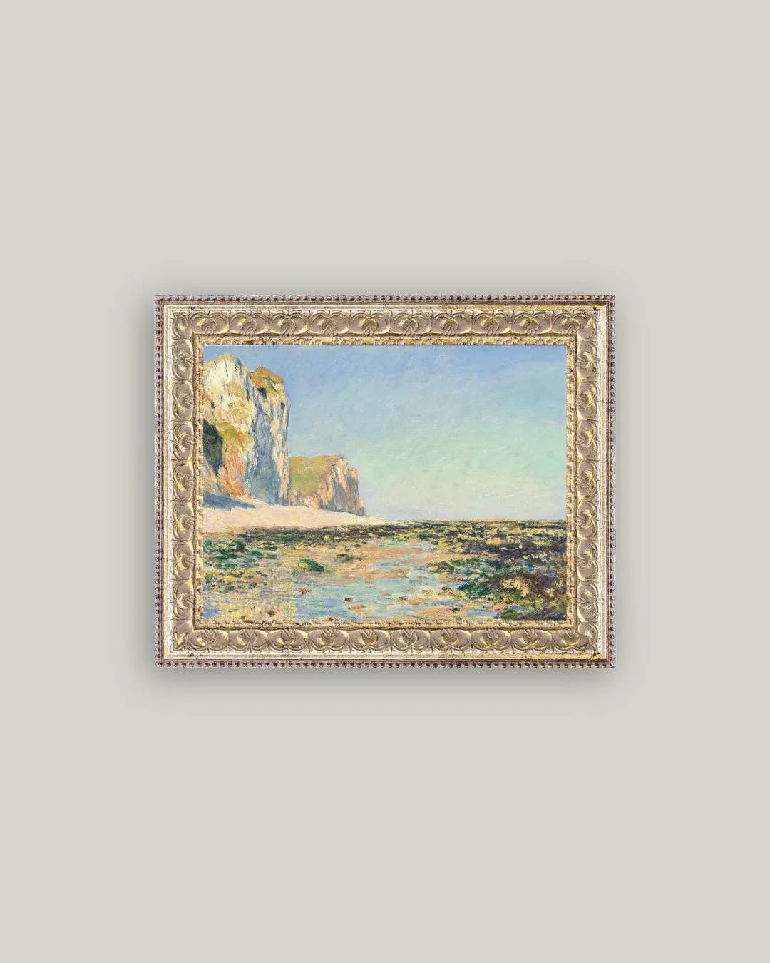 Seashore Cliffs Framed Antique Art